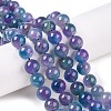 Dyed Natural White Jade Beads Strands G-T138-10mm-210-14-1