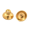 304 Stainless Steel Bead Cap Pendant Bails STAS-G224-24G-07-2