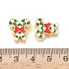 Christmas Brass Enamel Beads KK-I474-G08-3