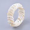 Freshwater Shell Beads Stretch Bracelets X-BJEW-S121-02A-02-3