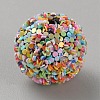 Opaque Acrylic Beads MACR-WH0010-12B-1