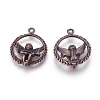 Tibetan Style Ring with Angel Alloy Pendants X-TIBEP-Q046-004R-FF-2