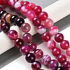 Natural Striped Agate/Banded Agate Beads Strands G-Z060-A01-C06-2
