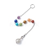 Chakra Natural & Synthetic Mixed Stone Dowsing Pendulum Pendant Decorations PALLOY-JF01882-1