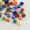 Pearlized Plated Opaque Glass Cabochons X-PORC-S802-6mm-M-1