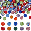 10mm Disco Ball Clay Beads Mixed Colors Pave Rhinestones Spacer Round Beads RB-PH0003-10mm-M-1