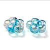UV Plating Rainbow Iridescent Transparent Acrylic Beads OACR-C007-11C-3