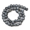 Handmade Fancy Antique Glazed Porcelain Ceramic Round Beads Strands PORC-L019-8mm-04-3
