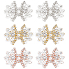 6Pcs 3 Style Glitter Hotfix Rhinestone Iron on Patches(Hot Melt Adhesive On The Back) AJEW-FG0003-69-1