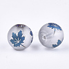 Autumn Theme Electroplate Transparent Glass Beads EGLA-S178-01-01C-2