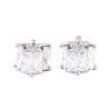 Brass Pave Clear Cubic Zirconia Beads CU-CBAF71E-01P-1