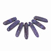 Natural Lepidolite/Purple Mica Stone Beads Strands X-G-N215-007-2