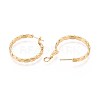 Oval Brass Hoop Earrings EJEW-T047-97G-4