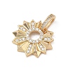 Brass Micro Pave Cubic Zirconia Pendants KK-F939-02D-G-2