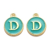 Golden Plated Alloy Enamel Charms LS-ENAM-Q437-15D-1