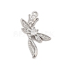 Brass Micro Pave Clear Cubic Zirconia Pendants CU-CBA3D76-04P-1