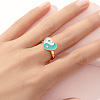 Alloy Enamel Rotatable Cuff Open Rings FS-WGEC271-21-1