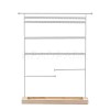 Iron Jewelry Display Stand with Wood Tray AJEW-Z032-01B-1