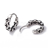 316 Stainless Steel Cross Hoop Earrings for Men Women EJEW-C045-06-2