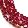 Transparent Electroplate Glass Beads Strands GLAA-F029-2mm-A27-3