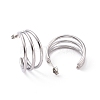 Non-Tarnish 304 Stainless Steel C-shape Stud Earrings EJEW-G298-13B-P-2