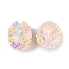 Handmade Luminous Polymer Clay Glass Rhinestone Beads CLAY-H003-05B-2