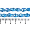 Transparent Electroplate Glass Beads Strands EGLA-N013-T8mm-B17-4