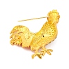Zinc Alloy Crystal Rhinestone Enamel Brooch JEWB-U010-02G-02-2