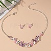 Butterfly Alloy Enamel  Necklace and Earrings Sets for Women FS-WGFD103-01-2
