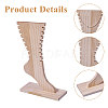 Wooden Anklets Display Stands ODIS-WH0025-224B-4