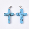 Synthetic Turquoise Pendants G-S358-001A-2