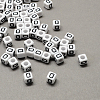 Large Hole Acrylic Letter European Beads SACR-Q103-7mm-01D-1