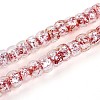 Luminous Handmade Silver Foil Glass Beads Strands FOIL-N029-02B-03-1