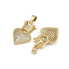 Brass Micro Pave Cubic Zirconia Pendants ZIRC-I367-07G-04-2