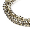 Electroplate Transparent Glass Beads Strands EGLA-A035-T3mm-A16-3