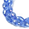 Transparent Electroplate Glass Beads Strands EGLA-N013-T4mm-B10-3