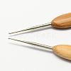 Bamboo Handle Iron Crochet Hook Needles X-TOOL-R034-1.0mm-2