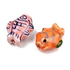 Handmade Fish Porcelain Beads X-PORC-S446-M-3