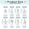 Elecrelive 32pcs 8 Style Rack Plating Alloy Pendants FIND-EL0001-04-12