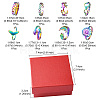 8Pcs 8 Style Heart & Infinity & Whale Tail & Snake 304 & 201 Stainless Steel Cuff Rings Set for Women RJEW-FS0001-04-5
