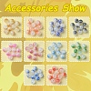 100Pcs 10 Colors Two Tone Spray Painted Crackle Acrylic Beads DIY-FS0006-73-2