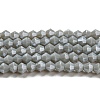 Opaque Solid Color Electroplate Glass Beads Strands EGLA-A039-P4mm-A14-1