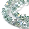 Transparent Electroplate Glass Beads Strands EGLA-F160-01F-3