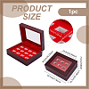 12-Slot Wood Championship Ring Display Cases CON-WH0123-25-2