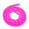 Baking Electroplate Glass Beads Strands X-DGLA-A039-J4mm-B24-2