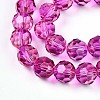 Baking Paint Transparent Glass Beads Strands DGLA-A035-T10mm-A03-4