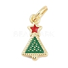 Brass Enamel Charms KK-Q028-43G-1
