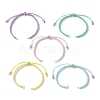 5Pcs 5 Colors Candy Color Braided Nylon Cord Slider Bracelet Making AJEW-JB01237-1