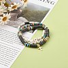 Polymer Clay Heishi Beads Stretch Bracelets Sets for Valentine's Day BJEW-JB06298-02-12