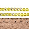 Transparent Electroplate Glass Beads Strands EGLA-Q132-6MM-01A-01-4